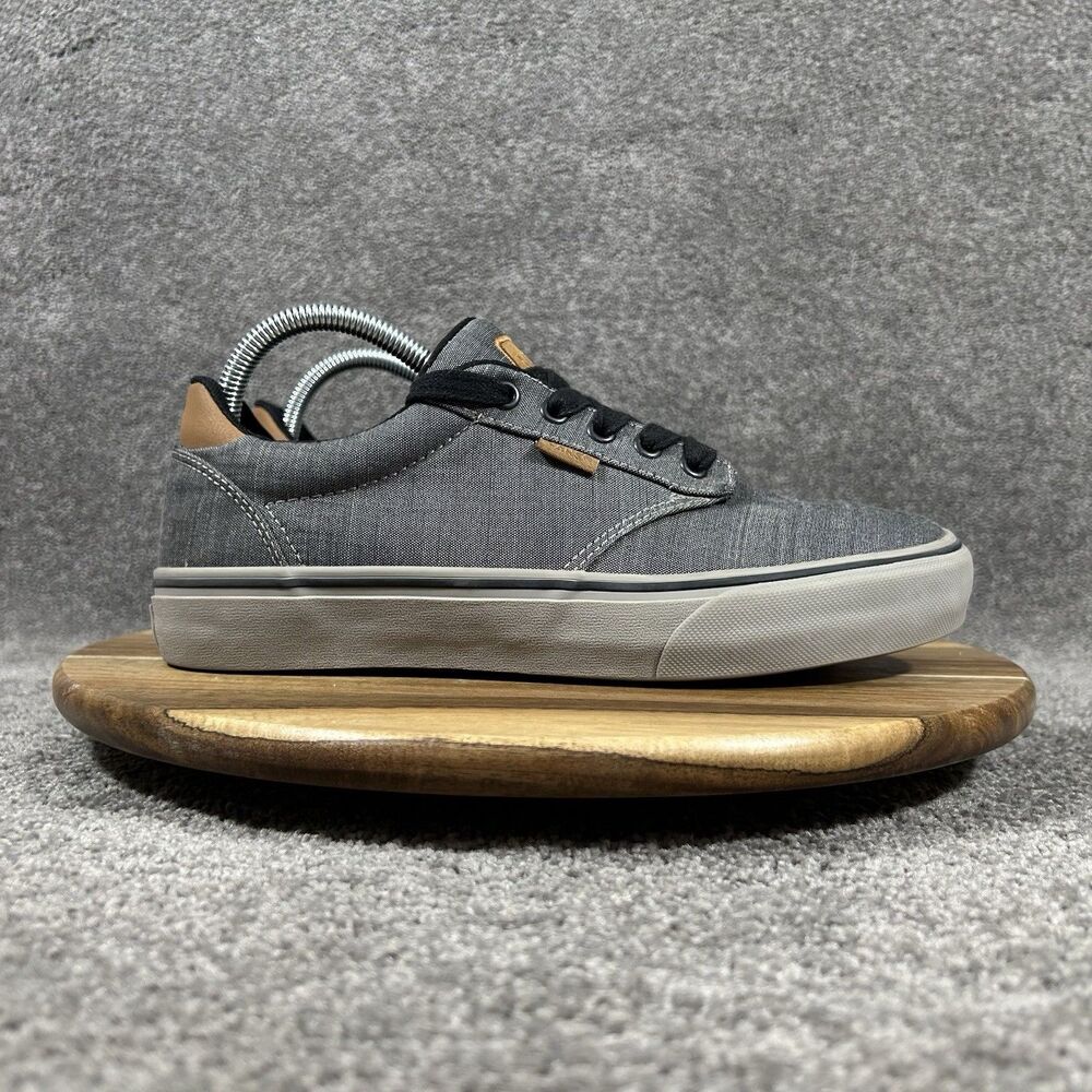 VANS Atwood Deluxe Men's Size 8 Gray Casual Athletic Skate Shoes Used